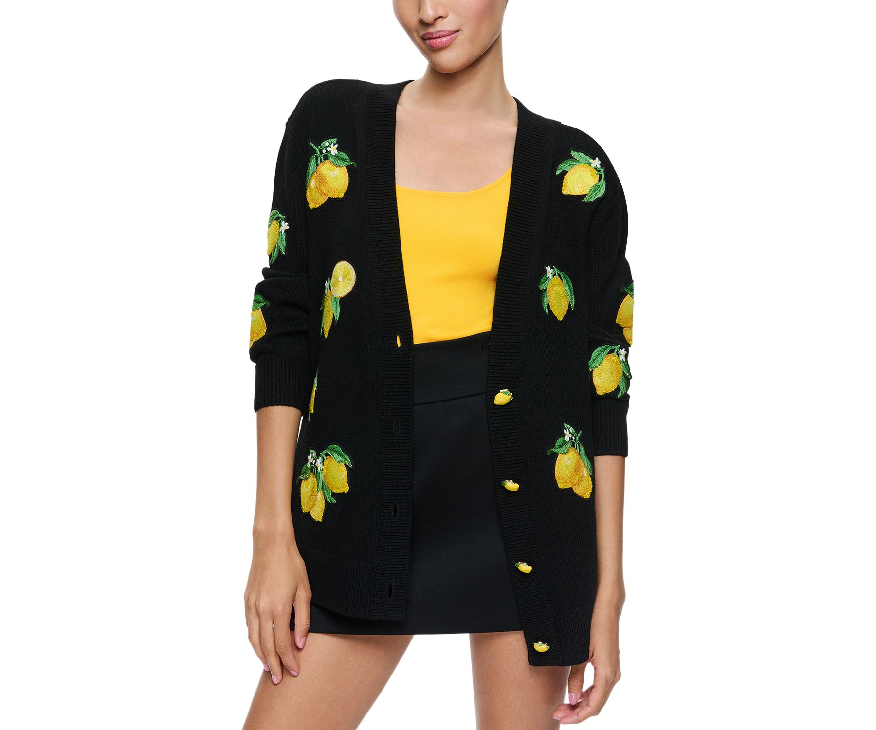 Alice and Olivia Bradford Cardigan Sweater size M ( missing