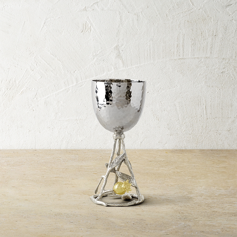 Michael Aram Pomegranate Silver And Gold Kiddush Cup With 24k Gold