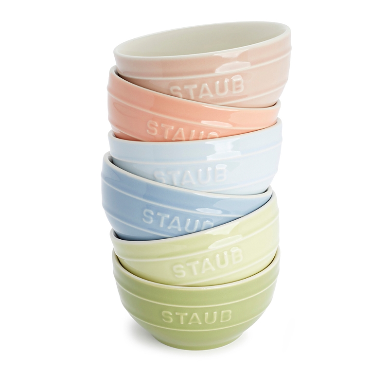 Staub Ceramic Small Universal Bowl, Set Of 6 In Macaron Pastels
