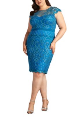 Plus Miranda Sequin Embroidered Dress