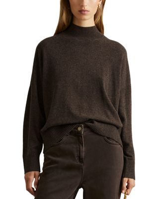 REISS - Alicia Knitted Funnel Neck Sweater