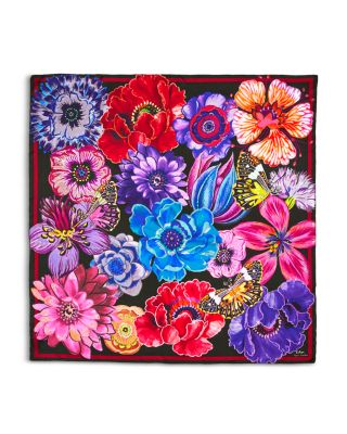 Magic Garden Silk Square Scarf 