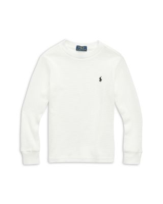 Ralph Lauren - Boys' Waffle Knit Cotton Long Sleeve Tee - Little Kid, Big Kid