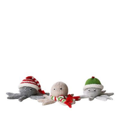 Melange Octopus Ornaments, Set of 3