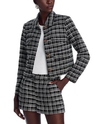 AQUA - Tweed Cropped Jacket - Exclusive