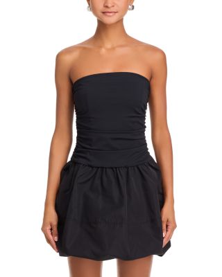 Amari Ruched Bubble Hem Mini Dress
