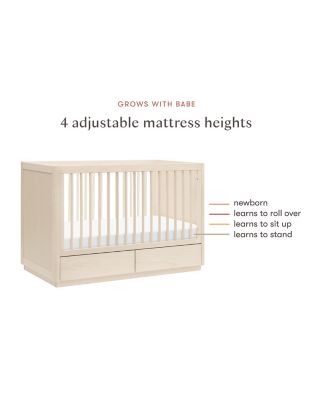 Bento 3 in 1 Convertible Storage Crib With Toddler Bed Conversion Kit