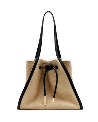 Lanvin - Sequence Bag In Leather And Raffia