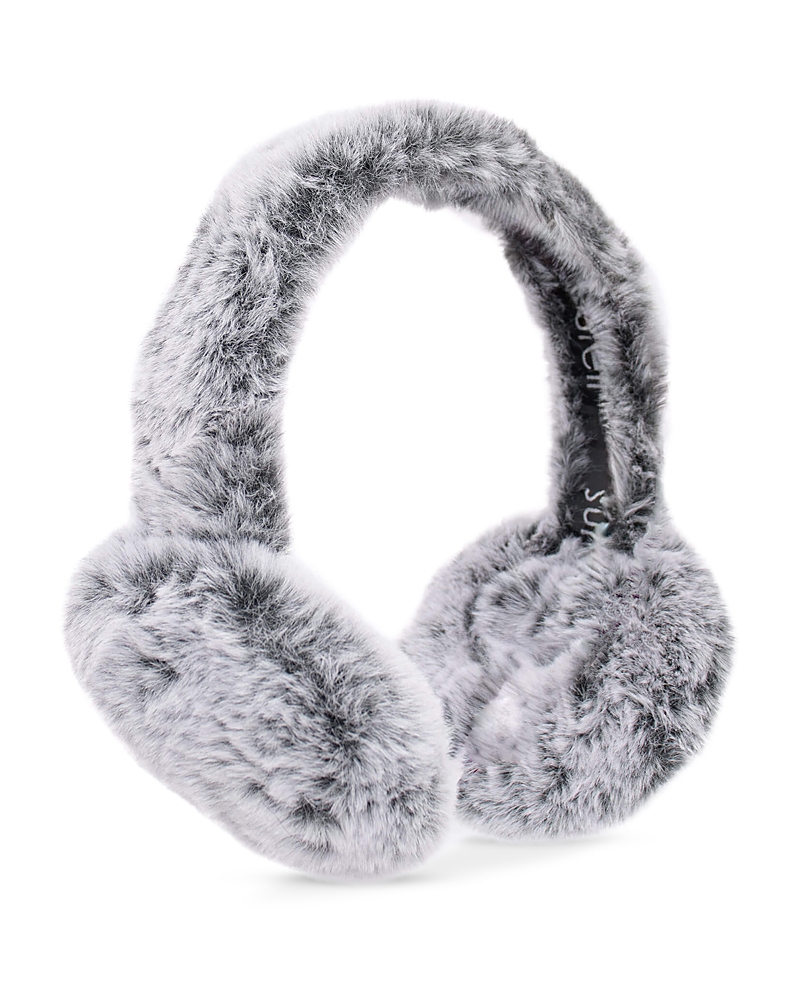 Surell Faux Fur Earmuffs In Black Frost