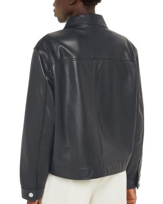 Leather Collared Overshirt