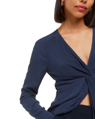 Twist Front Crinkle Top