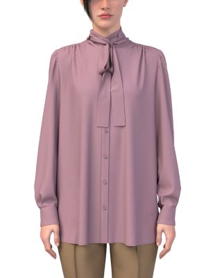 PINKO - Sash Tie Button Front Blouse