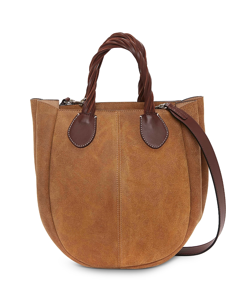 Jw Anderson Small Leather Punch Tote In Caramel