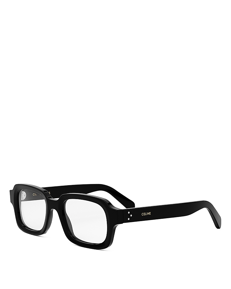 Celine Oversized Round Acetate Optical Glasses In Black