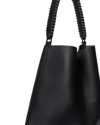 Slim Grained Leather Tote