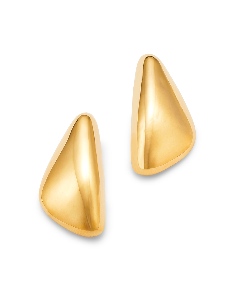 Bloomingdale's Fine Collection Bloomingdale's Polished Triangle Electroform Stud Earrings In 14k Yellow Gold In Gold