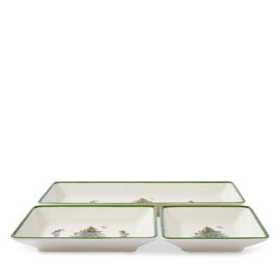 Christmas Tree Traditional 3 Piece Nesting Tray Set