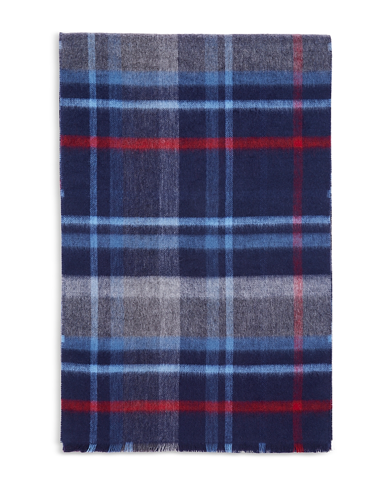Bloomingdale's The Men's Store At Plaid Scarf - Exclusive In Navy
