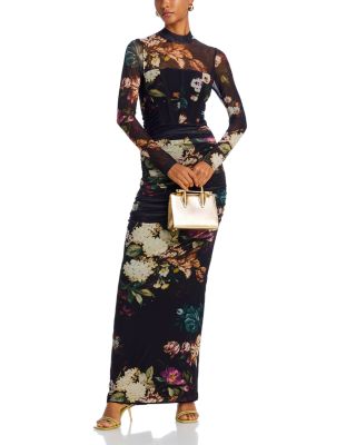 Lexington Floral High Neck Gown