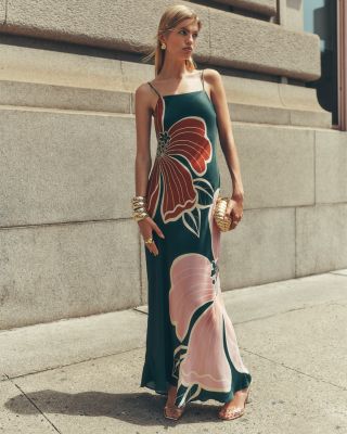 *Farm Rio* スパンコールワンピース ドレス FARM Rio Honolulu Flowers Slip Dress - Exclusive