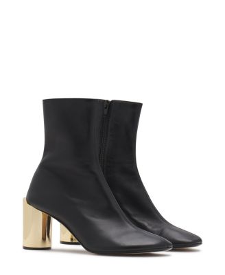 Lanvin Women&#039;s Leather Sequence Chunky Heeled Boots