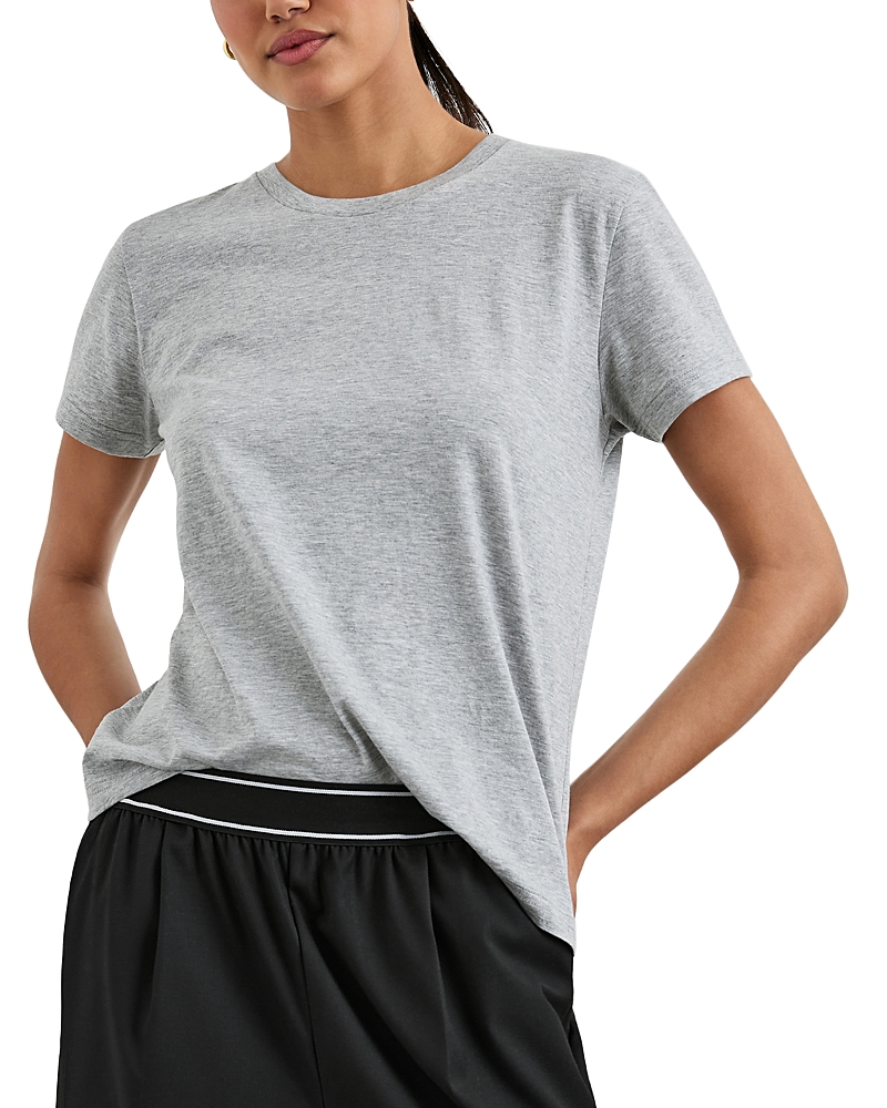 Rails Cotton And Cashmere Short Sleeve Tee In Heather Grey