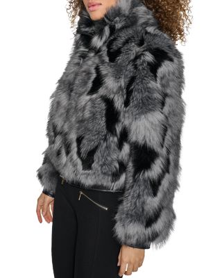 Multicolor Faux Fur Coat
