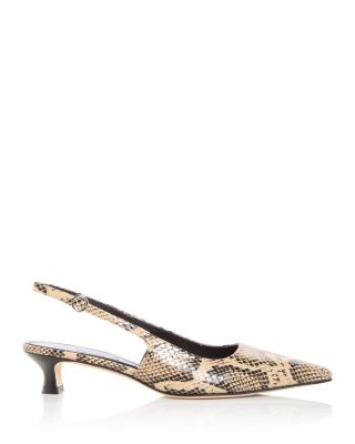 Women's Catrina Snake Embossed Slingback Pumps