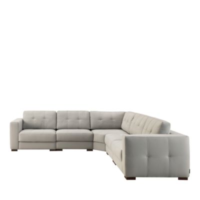 Velutto 5-Piece Leather Sectional