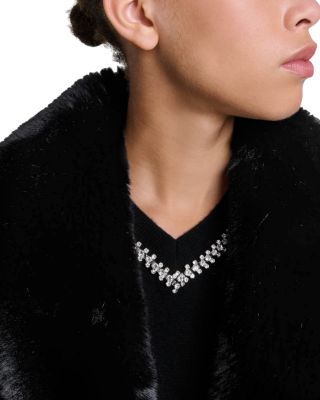 Galaxyon Faux Fur Collar Coat