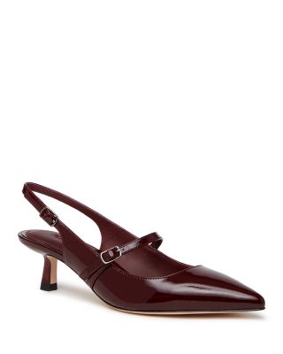 Women's Maggie Pointed Toe Kitten Toe Slingback Pumps