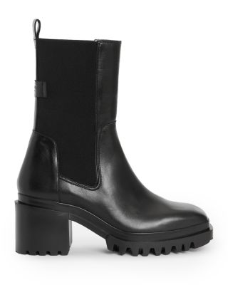 Women's Skarlet Square Toe Stretch Block Heel Ankle Boots