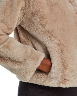 Faux Fur Snap Front Jacket