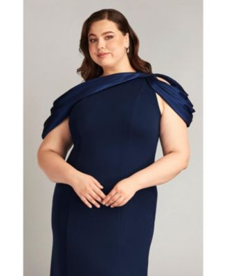 Plus Carlene Shoulder Drape Gown