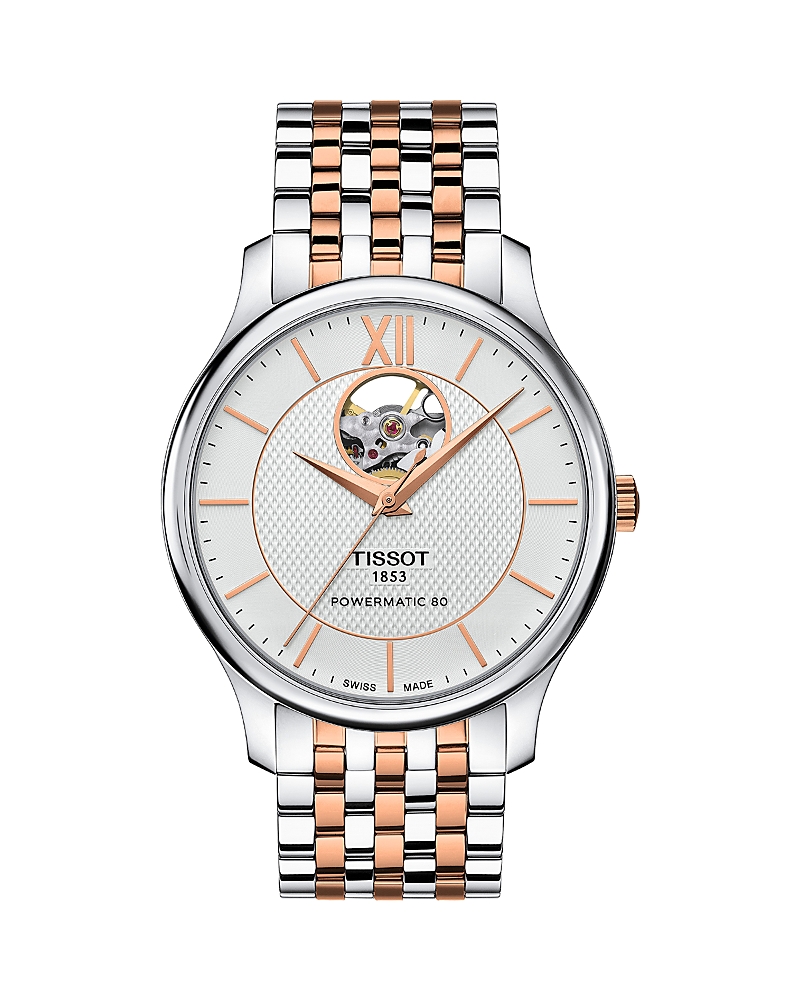 Tissot Tradition Auto Watch, 40mm In White/two-tone