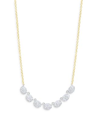 Meira T 14K White & Yellow Gold Diamond Seven Cluster Collar Necklace, 18-20