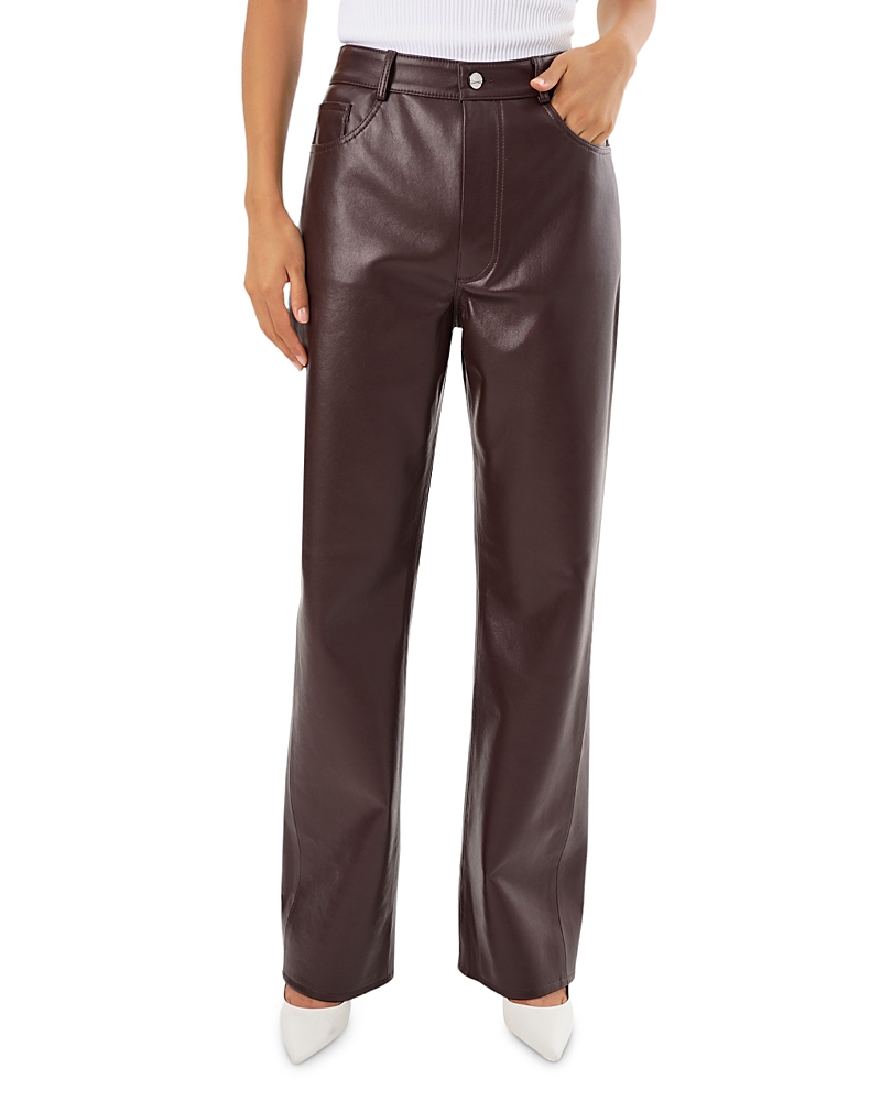Lamarque Straight Leg Pants In Mahogany