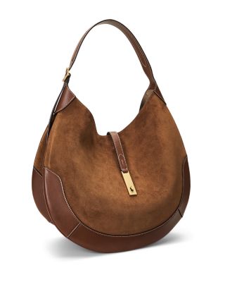 Polo ID Large Suede Shoulder Bag