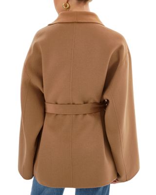LAMARQUE Mekia Belted Double-Face Wool Oversized Wrap Coat