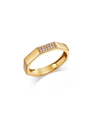 Bloomingdale's Fine Collection - Diamond Geometric Band in 14K Yellow Gold, 0.07 tcw