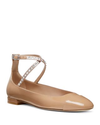 Stuart Weitzman - Women's Eden Crystal Crisscross Flats