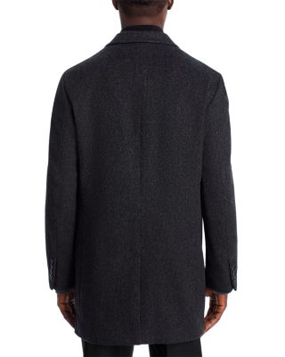 Wool-Cashmere Regular Fit Topcoat With Bib