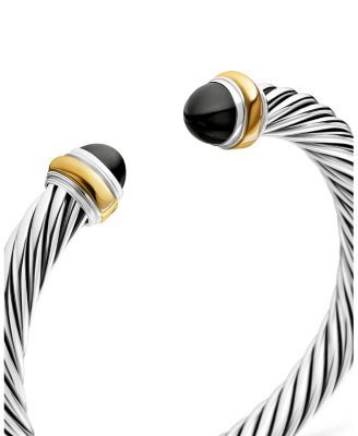 Cable Classics Bracelet with Black Onyx and 14K Yellow Gold