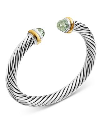 Cable Classics Bracelet with Prasiolite and 14K Yellow Gold