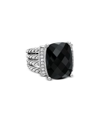 Wheaton Ring with Black Onyx and Diamonds