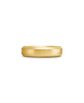 David Yurman - Men's 18K Yellow Gold Wedding Beveled Bands