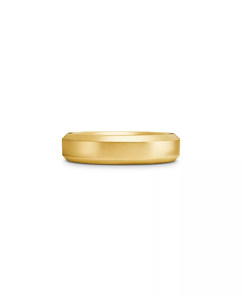 David Yurman 18K Yellow Gold Beveled Band