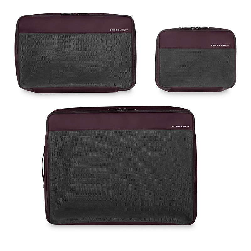 Briggs & Riley 3 Piece Check In Packing Cube Set In Purple