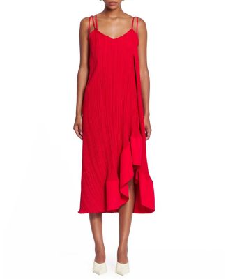 lanvin pleated dress Lanvin Fall 2007 Runway Pleated Ruched Silk Sleeveless Sack Dress 34