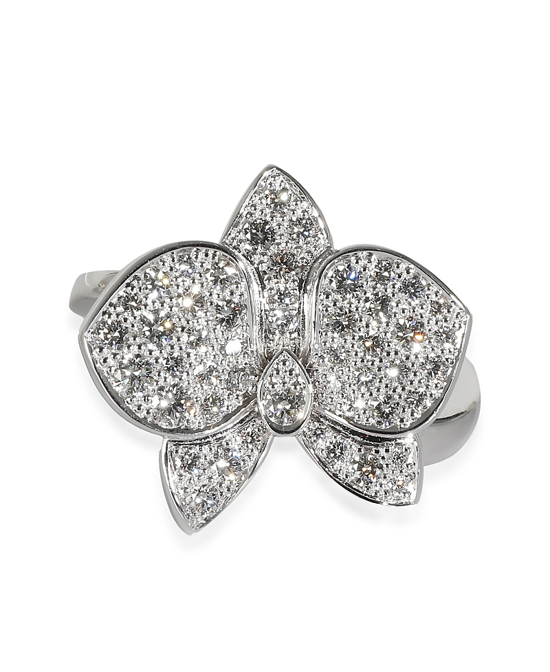 Pre-owned Pre-owned Cartier Cartier Caresse D'orchidees 18k White Gold Fashion Ring